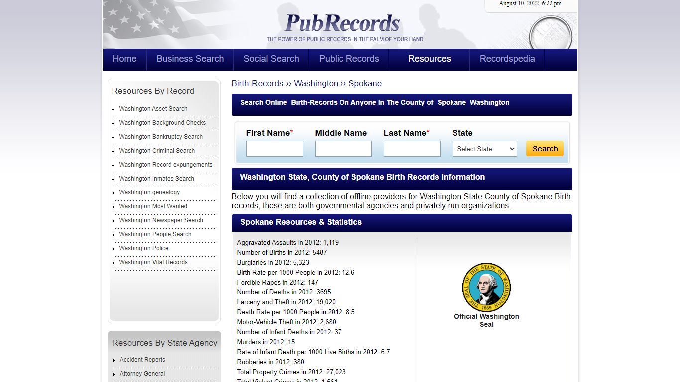 Spokane County, Washington Birth Records - Pubrecords.com